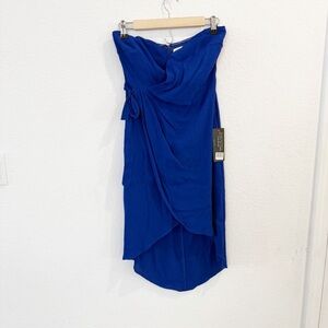 ASTR The Label- Josefina Strapless Dress in Royal Blue- S